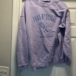 Pink Lily Purple Crewneck Sweater Soft Casual Style